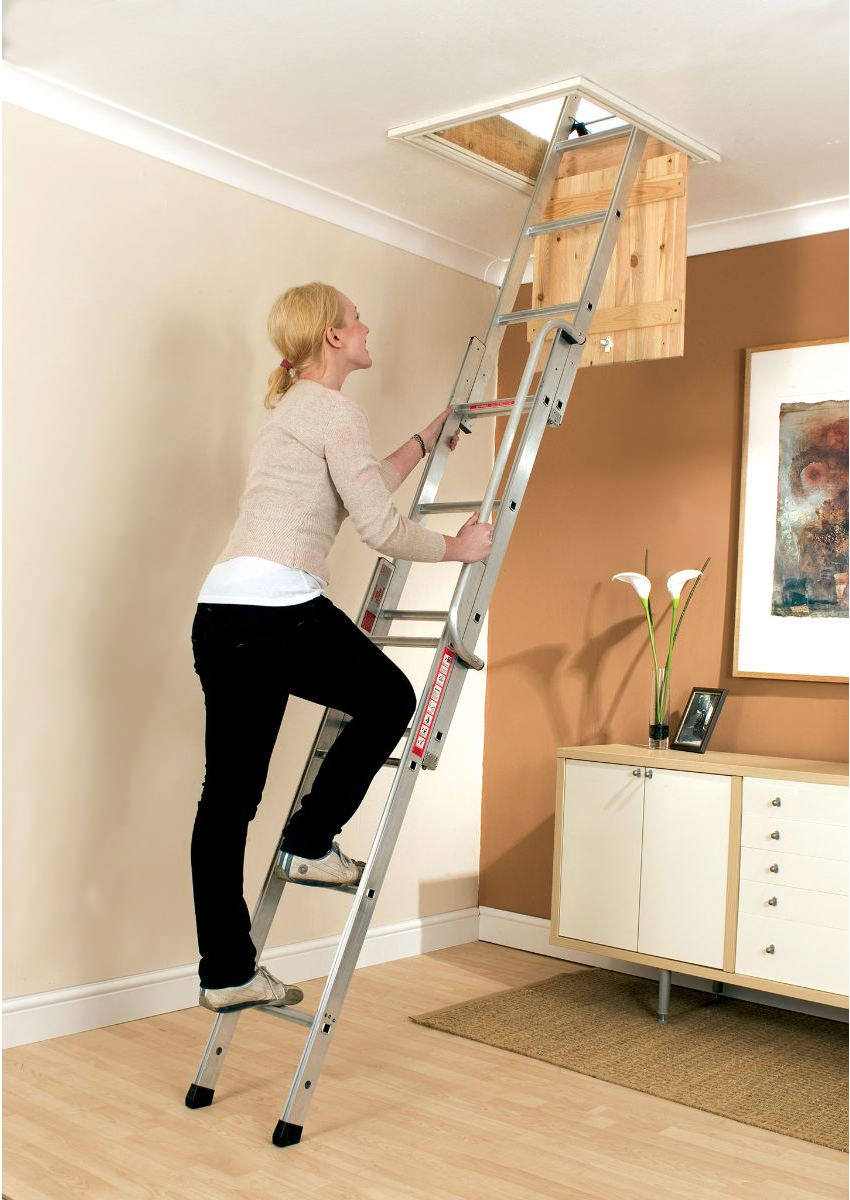 Youngman 3 Section Easiway Sliding Aluminium Loft Ladder