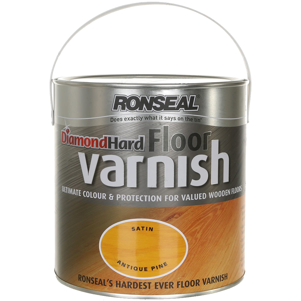 Ronseal Diamond Hard Floor Varnish Satin Antique Pine 2 5l